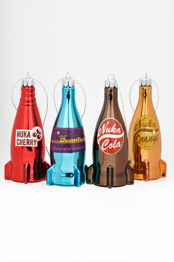 Fallout Nuka-Cola Glass Bottle Tree Ornament Set