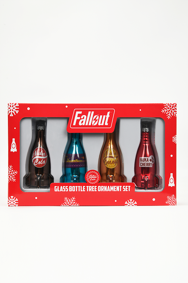 Fallout Nuka-Cola Glass Bottle Tree Ornament Set