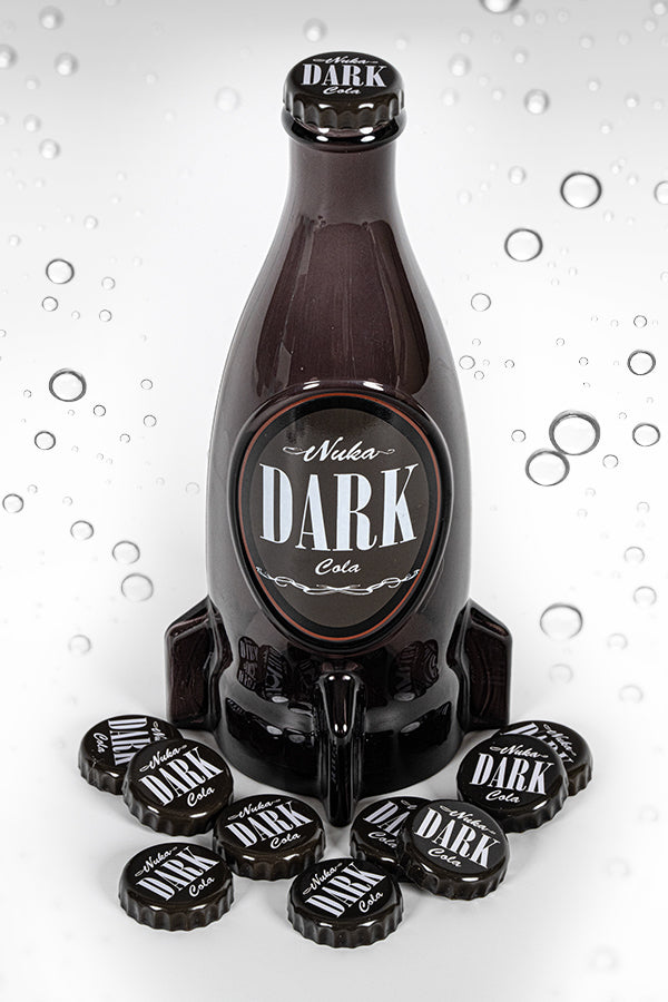 Fallout Nuka-Cola Dark Glasflasche und Verschluss