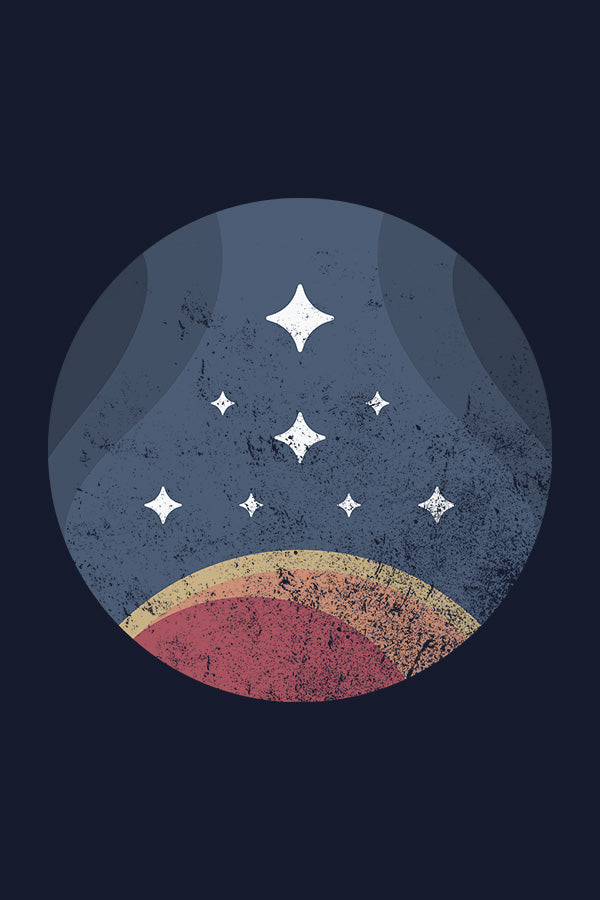 Camiseta Starfield Retro Constellation - Azul marino
