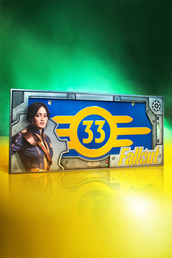 Placa de matrícula metálica Fallout Series Vault 33