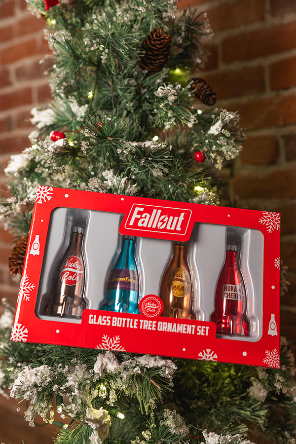 Fallout Nuka-Cola Glass Bottle Tree Ornament Set