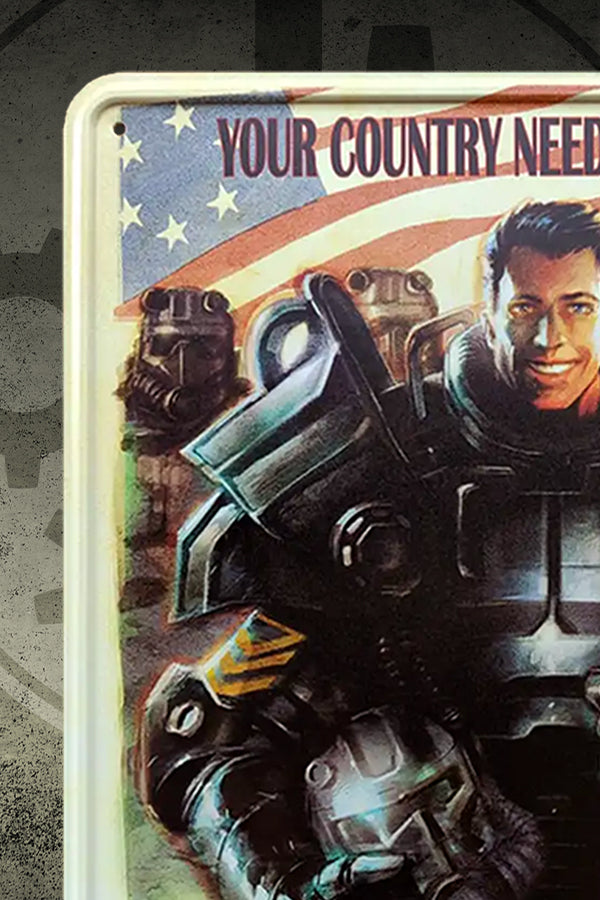 Cartello di metallo Fallout Enlist