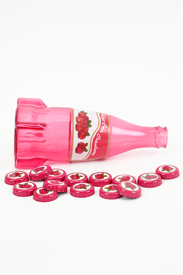 Fallout Nuka-Cola Cranberry Botella de vidrio y tapones