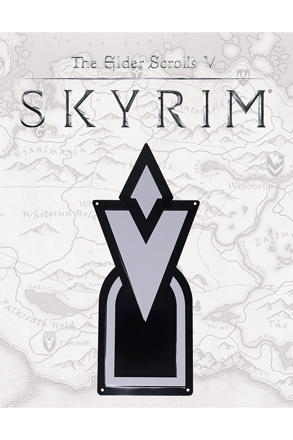 Segno di latta con marcatore delle missioni di Elder Scrolls Skyrim