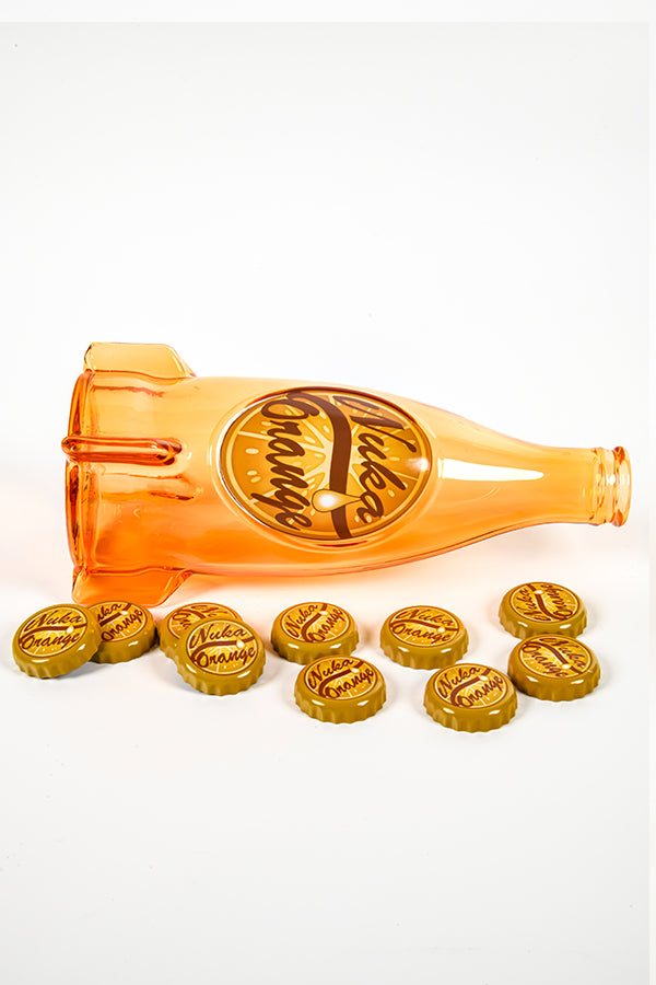 Fallout Nuka Cola Botella de vidrio naranja y tapón