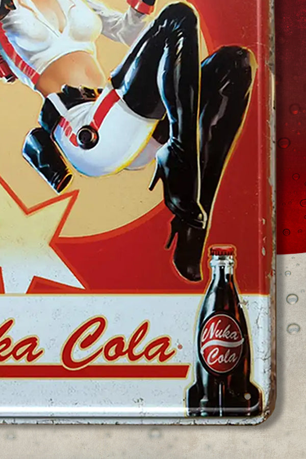 Insegna in metallo della ragazza della Nuka Cola di Fallout