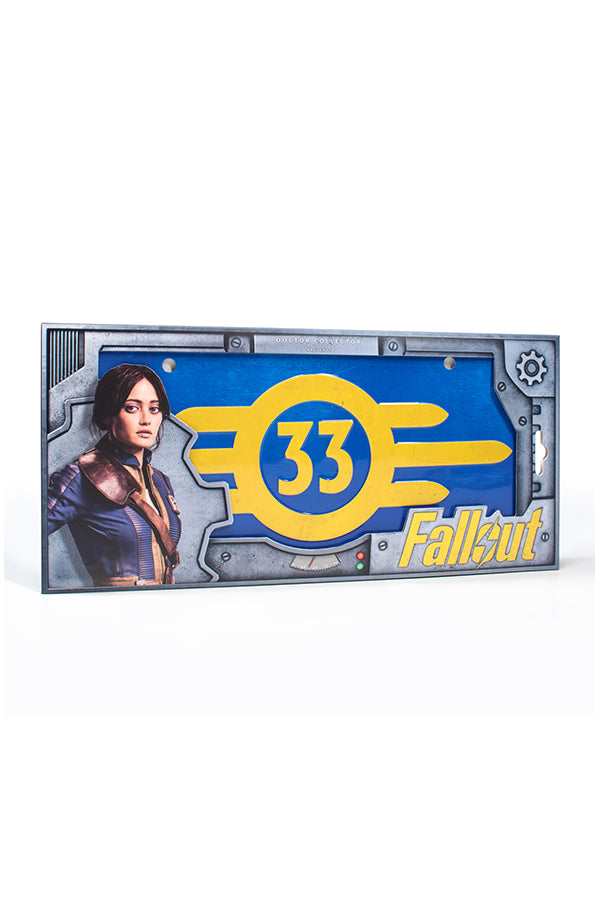 Placa de matrícula metálica Fallout Series Vault 33