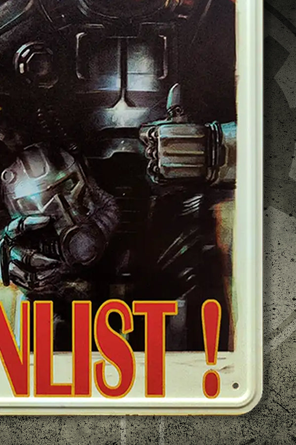 Cartello di metallo Fallout Enlist