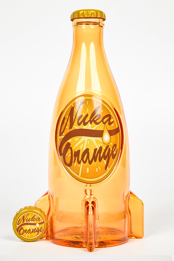 Fallout Nuka Cola Botella de vidrio naranja y tapón