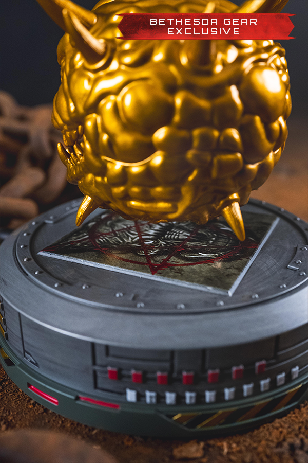 Figurina del cacodemone d'oro fluttuante di DOOM (1993) (esclusiva Bethesda Gear)