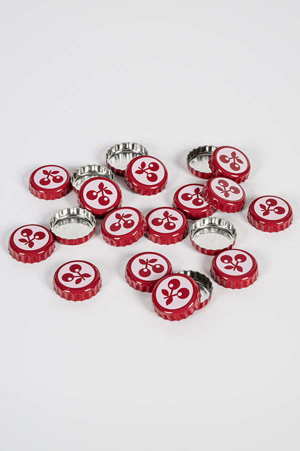 Serie di tappi di bottiglia Fallout Nuka Cherry con lattina da collezione