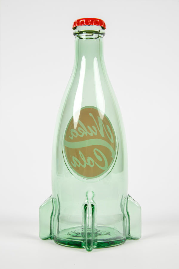 Image of the back side of the Fallout Nuka Cola Glass Bottle