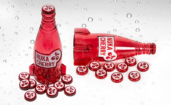 Fallout Nuka Cherry Glass Bottle and Cap