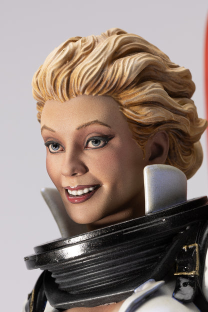 Estatua del traje cohete de Nuka-Girl de Fallout