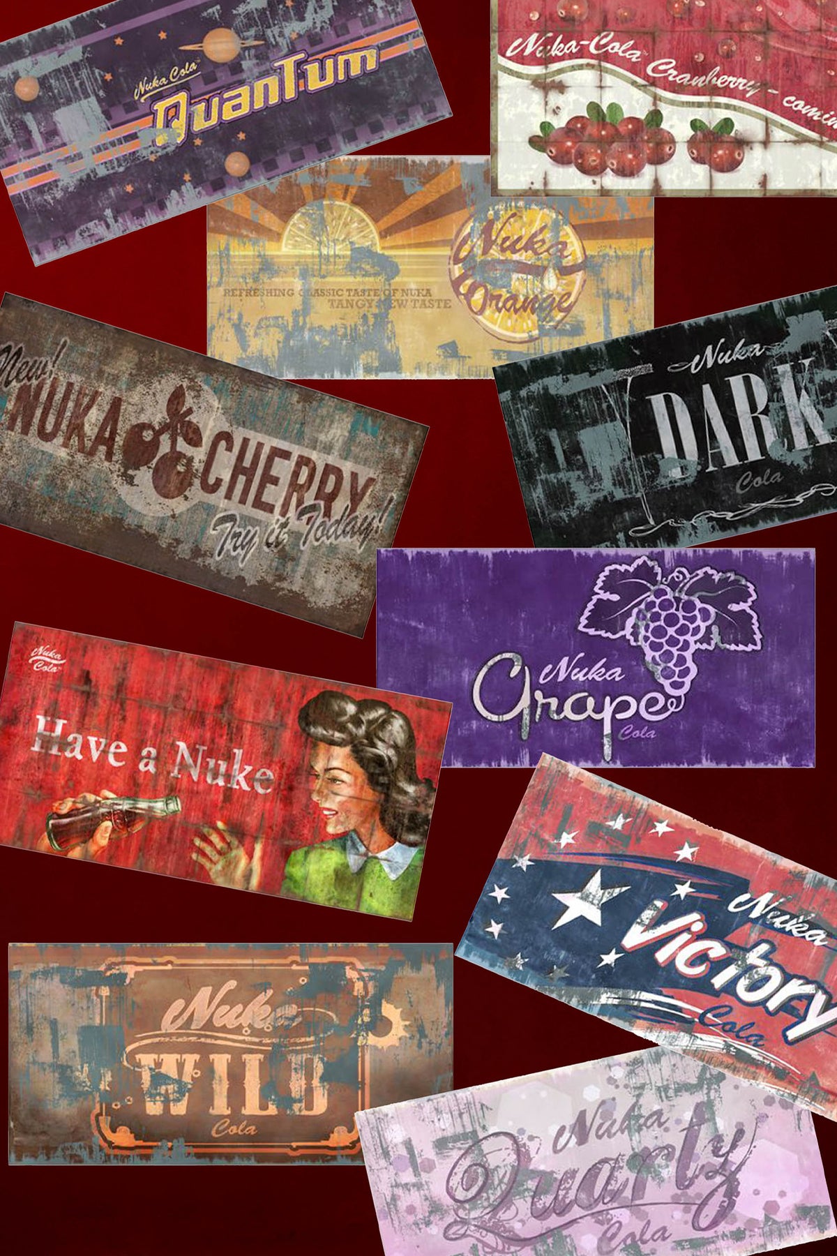 Fallout Switchable Billboard Sign Pack: Nuka-Cola Flavors