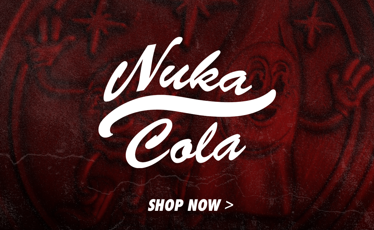 Logo of Nuka Cola from the Fallout series with a buy-button
