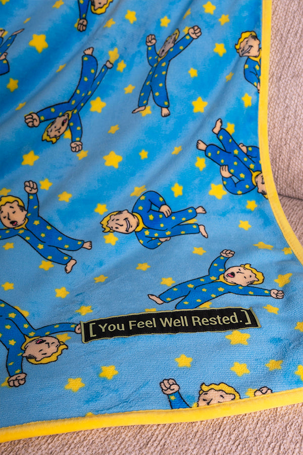 Fallout Well Rested Throw Blanket – Bethesda International Gear Store