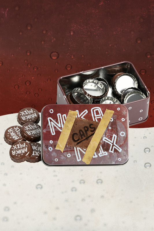 Fallout Bottle Caps Series Nuka Mix con lata coleccionable