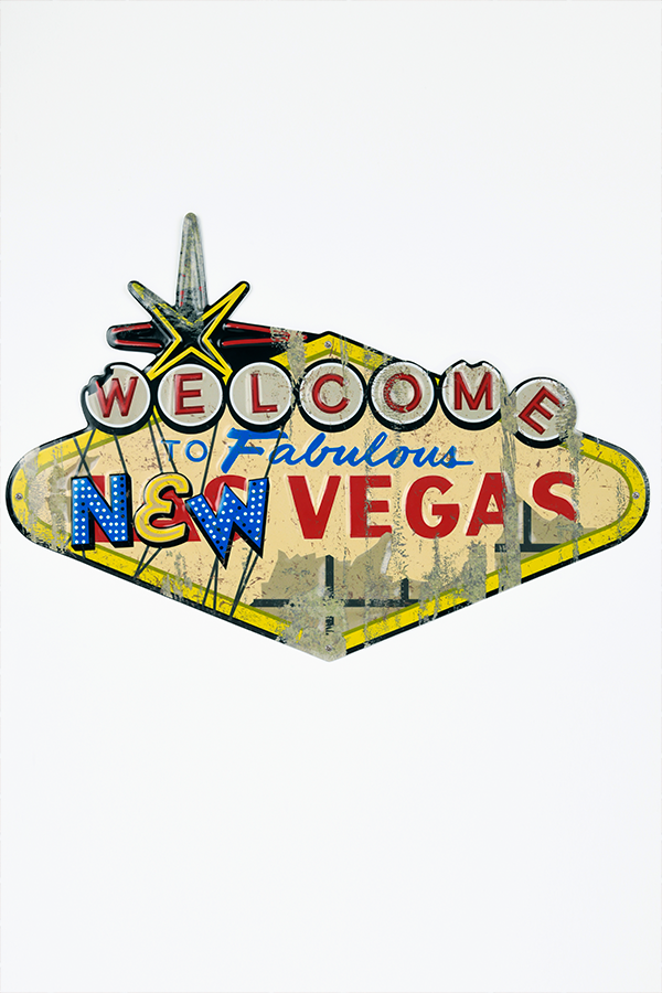 Fallout Welcome to New Vegas Metal Sign
