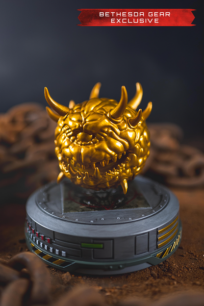 Figurina del cacodemone d'oro fluttuante di DOOM (1993) (esclusiva Bethesda Gear)