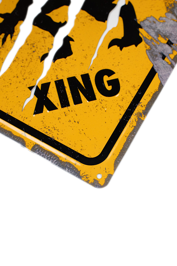 Fallout Deathclaw Crossing Metal Sign