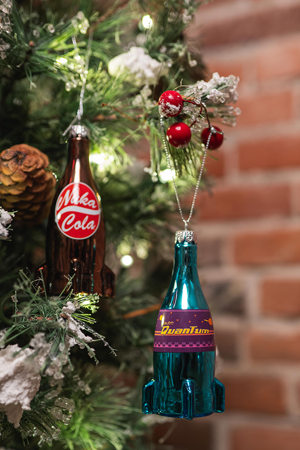Fallout Nuka-Cola Glass Bottle Tree Ornament Set