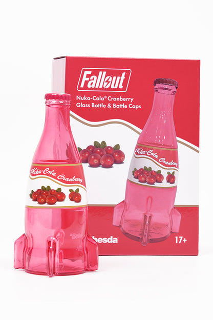 Fallout Nuka-Cola Cranberry Glass Bottle & Caps