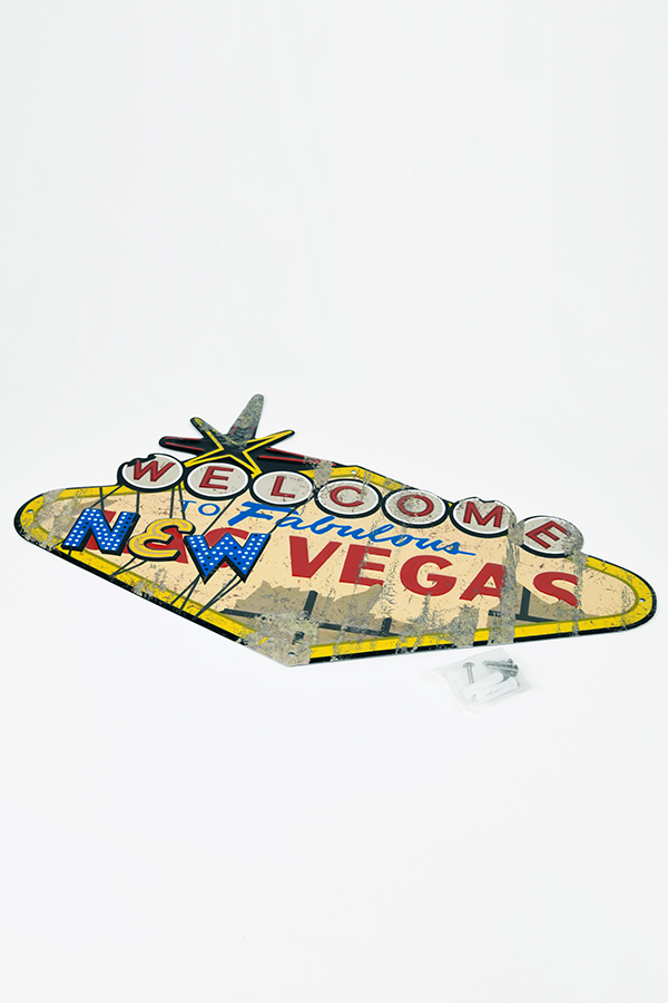 Fallout Welcome to New Vegas Metal Sign