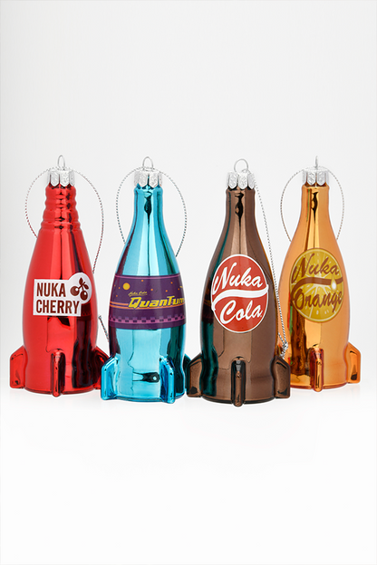 Fallout Nuka-Cola Glass Bottle Tree Ornament Set