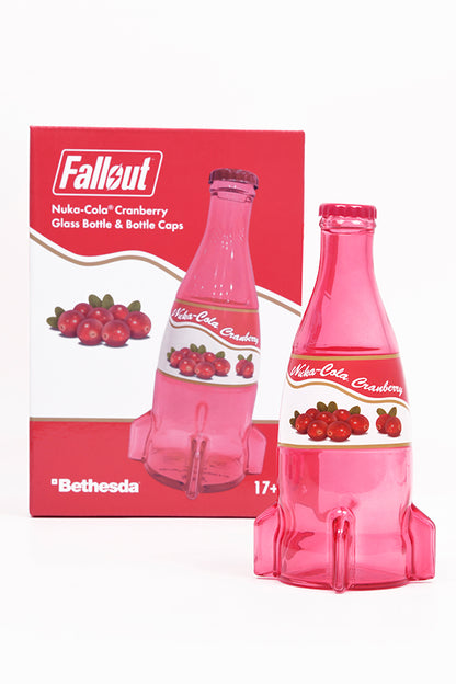 Fallout Nuka-Cola Cranberry Glass Bottle & Caps