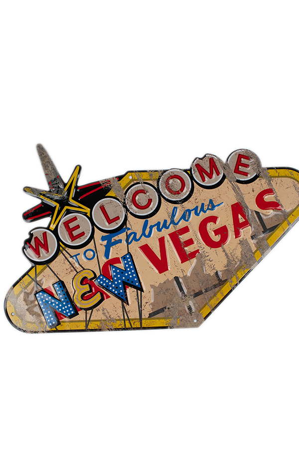 Fallout Welcome to New Vegas Metal Sign