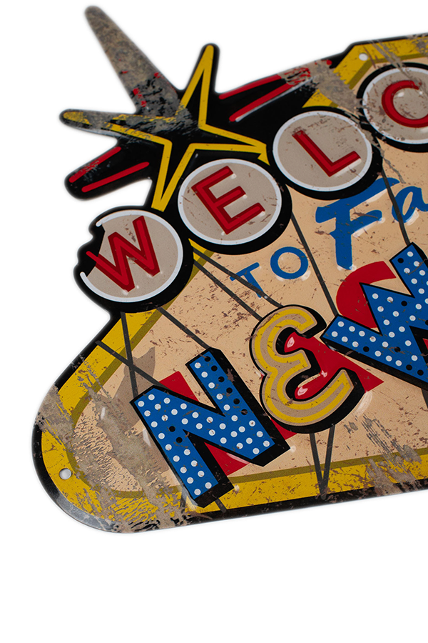 Fallout Welcome to New Vegas Metal Sign