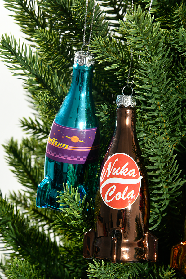 Fallout Nuka-Cola Glass Bottle Tree Ornament Set
