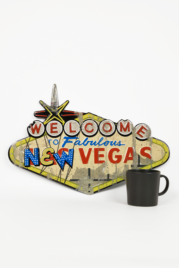 Fallout Welcome to New Vegas Metal Sign