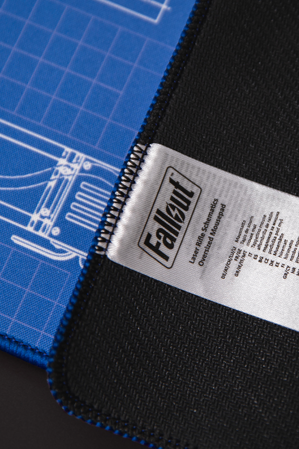 Tappetino per mouse oversize con schemi del fucile laser di Fallout