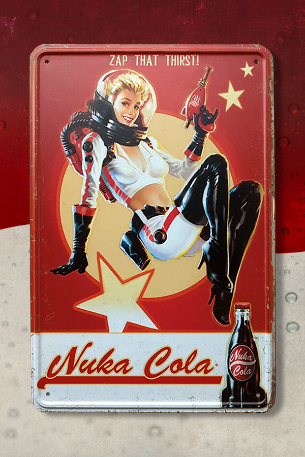 Letrero metálico Fallout Nuka Cola Girl