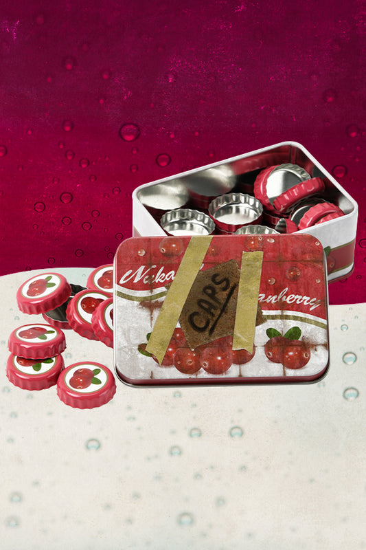 Fallout Bottle Caps Series: Nuka-Cola Cranberry con lata coleccionable