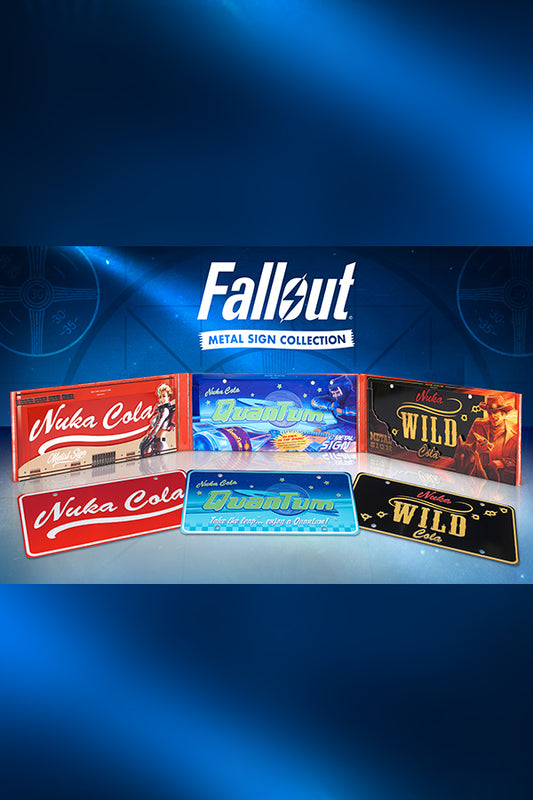 Paquete de tres carteles de metal coleccionables “Nuka-Cola” de Fallout
