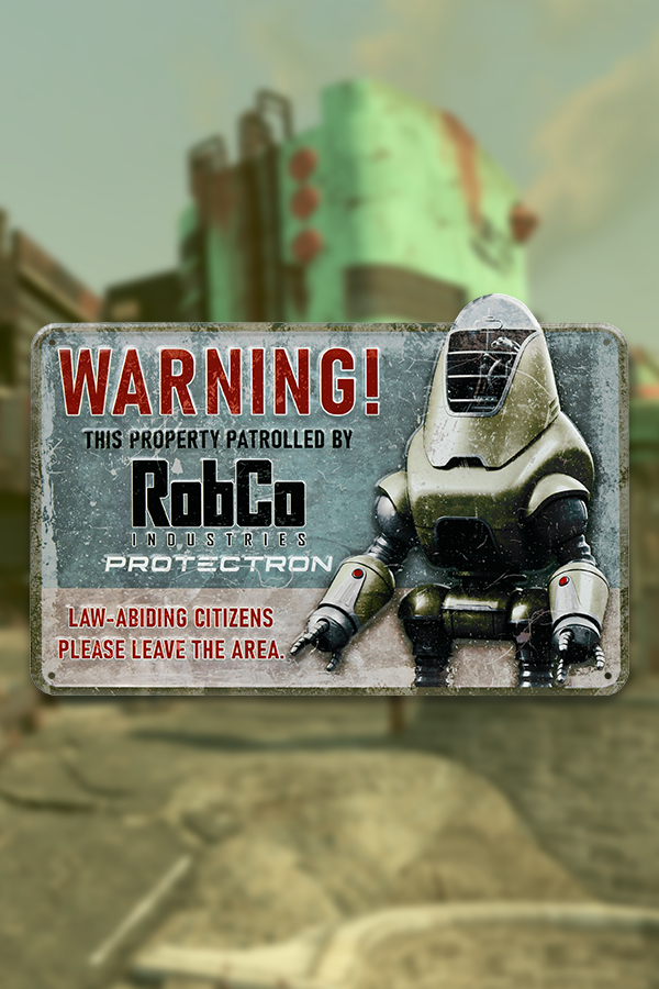 Fallout RobCo Security Metal Sign – Bethesda International Gear Store