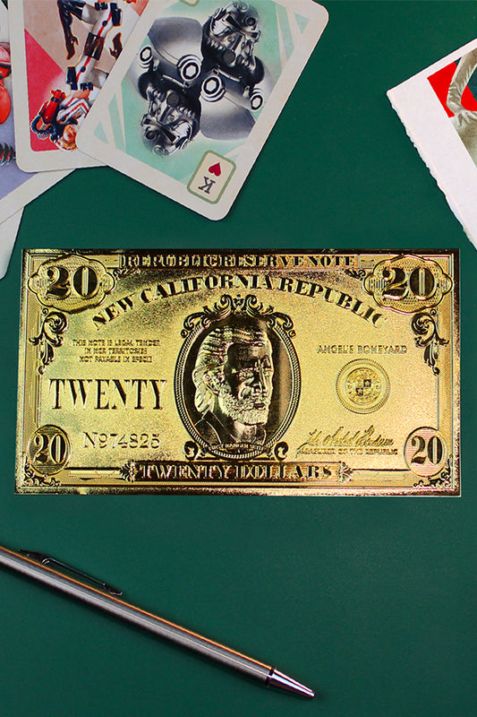 Fallout New Vegas Limited Edition 24K $20 Bill Gold Plated Card