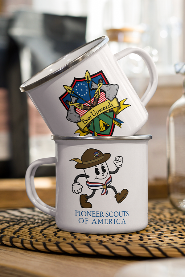 Fallout Pioneer Scouts Camper Emaille Tasse