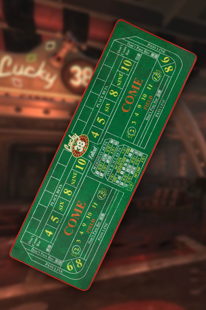 Tappetino per mouse oversize per il tavolo da dadi di Fallout Lucky 38