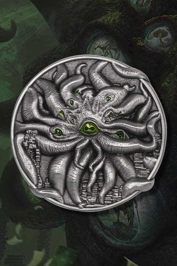 The back of the Elder Scrolls Online Keeper of Knowledge Challenge Coin