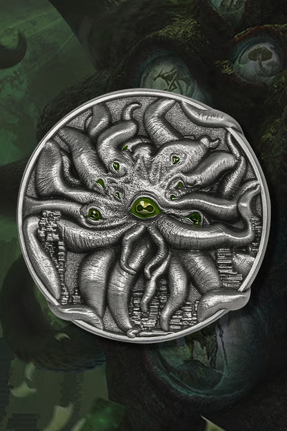 The back of the Elder Scrolls Online Keeper of Knowledge Challenge Coin