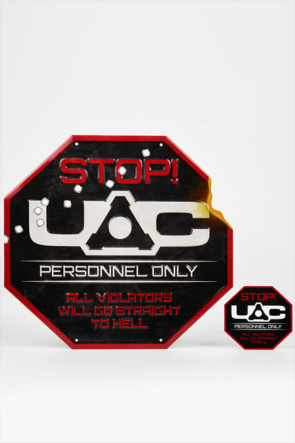 DOOM UAC Security Metal Sign