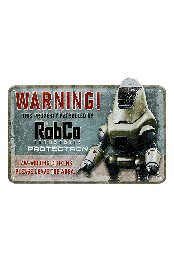 Fallout RobCo Security Metal Sign