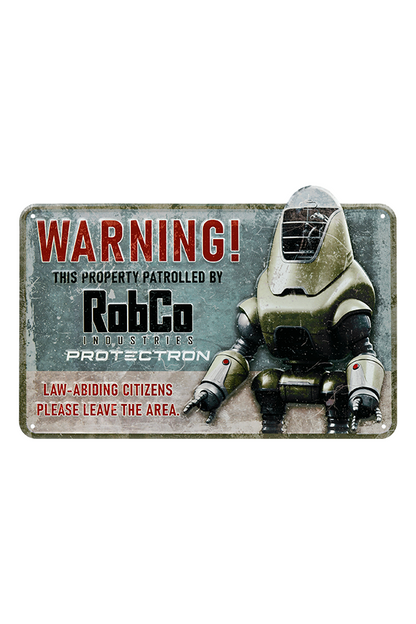 Fallout RobCo Security Metal Sign