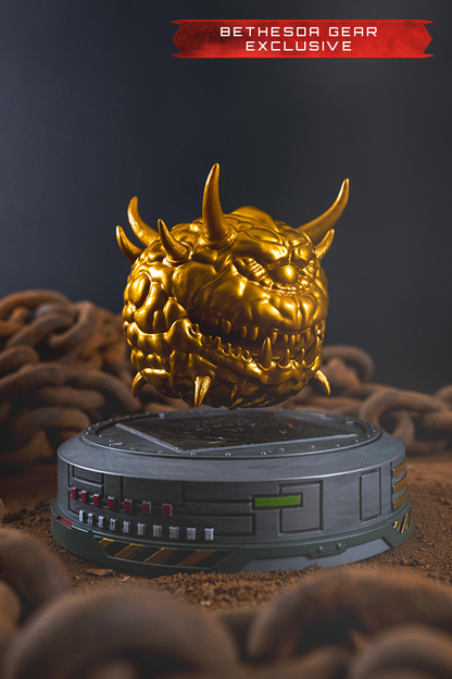 Figurina del cacodemone d'oro fluttuante di DOOM (1993) (esclusiva Bethesda Gear)