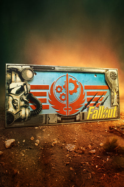 Fallout Series Brotherhood of Steel Metal License Plate